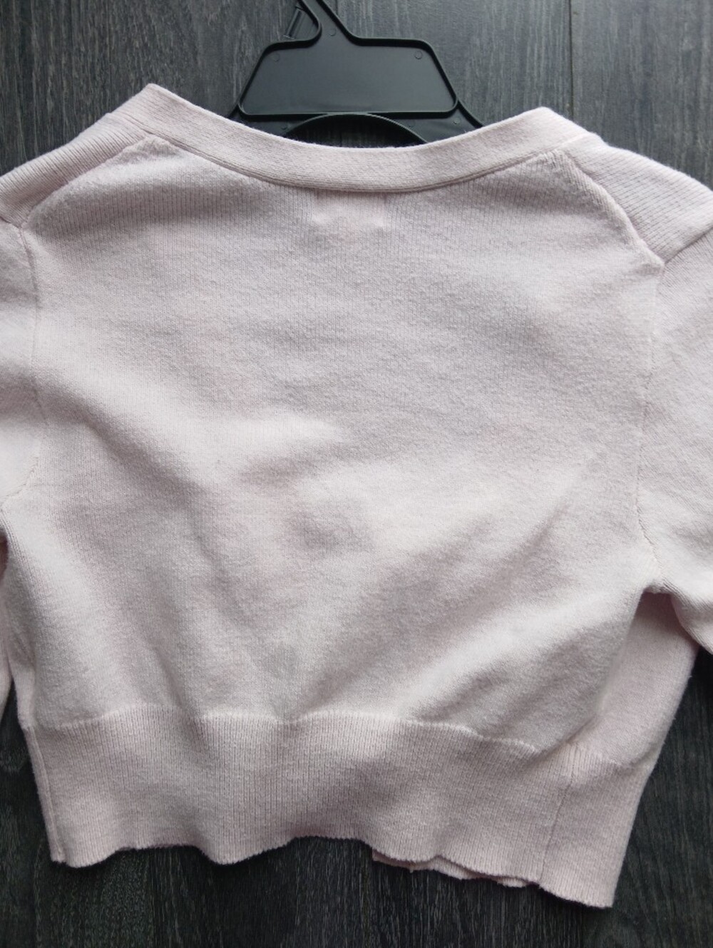 Light Pink Women's Medium Tie-Front Sweater Cardigan - Picture 7 of 7